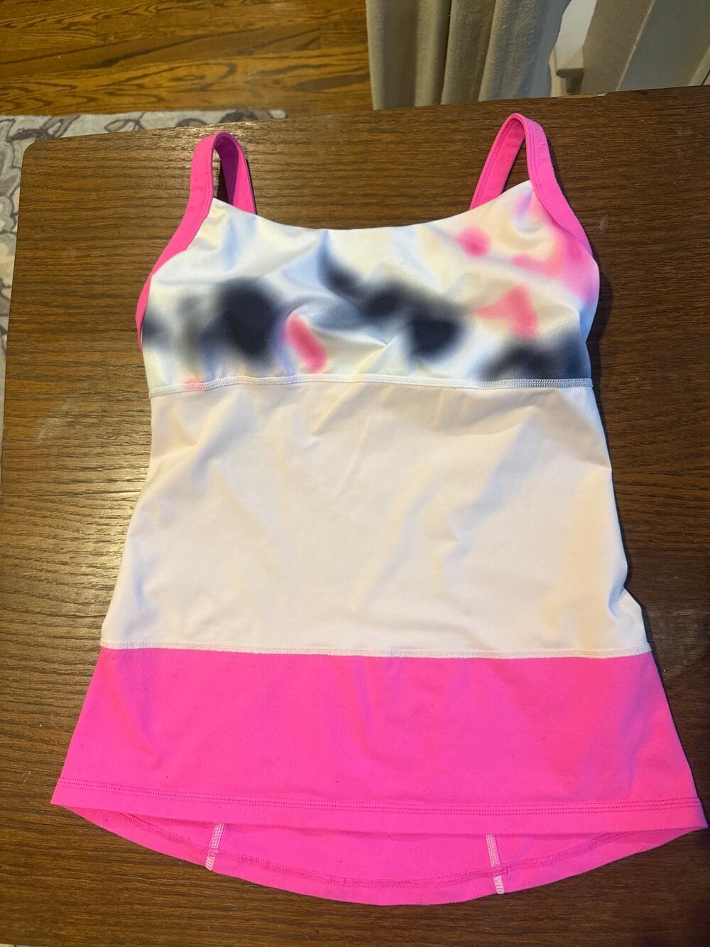 Lululemon Vintage Pink/White/Tie-Dye Run: Dash Tank V1 (Pocketless) - Size 6